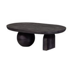 CAFE TABLE BULLET LEG BLACK MANGO WOOD 